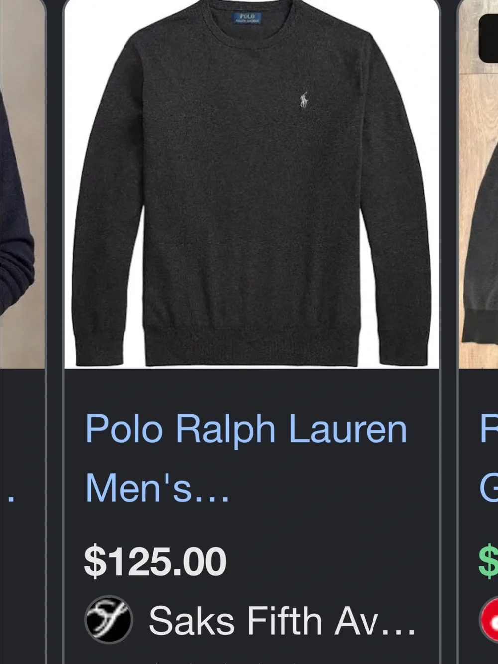 Polo by Ralph Lauren VTG Navy Crewneck Sweater, NO FLAWS